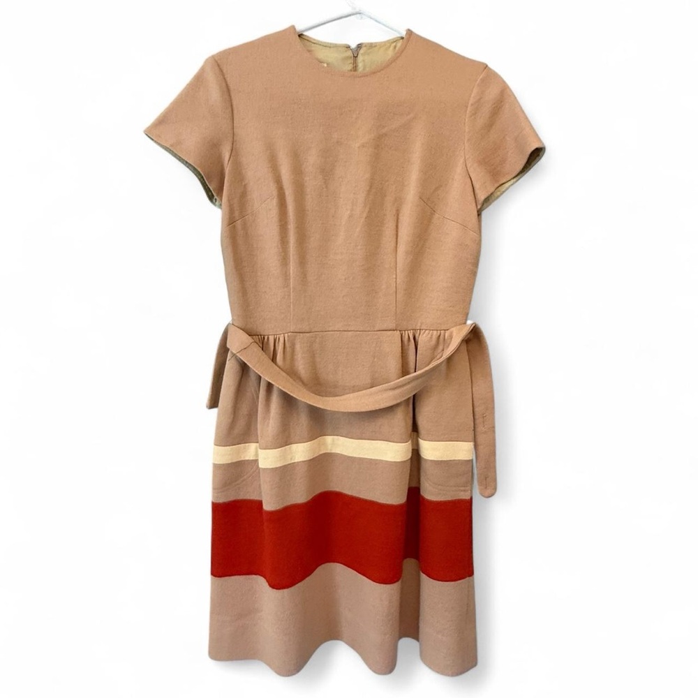 Vintage women’s short-sleeved dress  striped